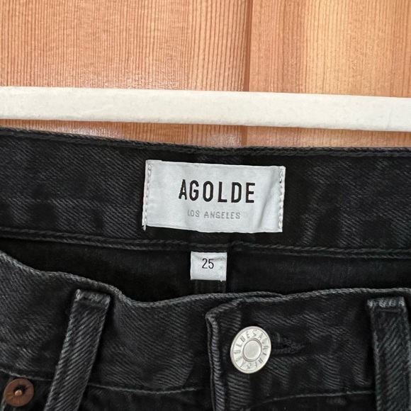 SOLD AGOLDE Black Denim Shorts - Picture 3 of 4
